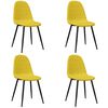 vidaXL Sillas de comedor 4 uds terciopelo amarillo mostaza