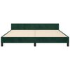 vidaXL Estructura cama sin colch&oacute;n terciopelo verde oscuro 180x200 cm