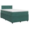 vidaXL Cama box spring con colch&oacute;n Verde oscuro 120 x 200 cm