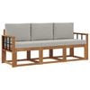 vidaXL Conjunto de sof&aacute;s de exterior 3 uds. Gris Natural y Claro