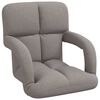 vidaXL Sill&oacute;n de suelo ajustable con reposabrazos Topo Tela