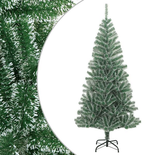 vidaXL &Aacute;rbol de Navidad artificial verde con nieve 180 cm