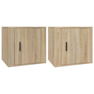 vidaXL Mesitas de noche 2 unidades color roble Sonoma 50x39x47 cm