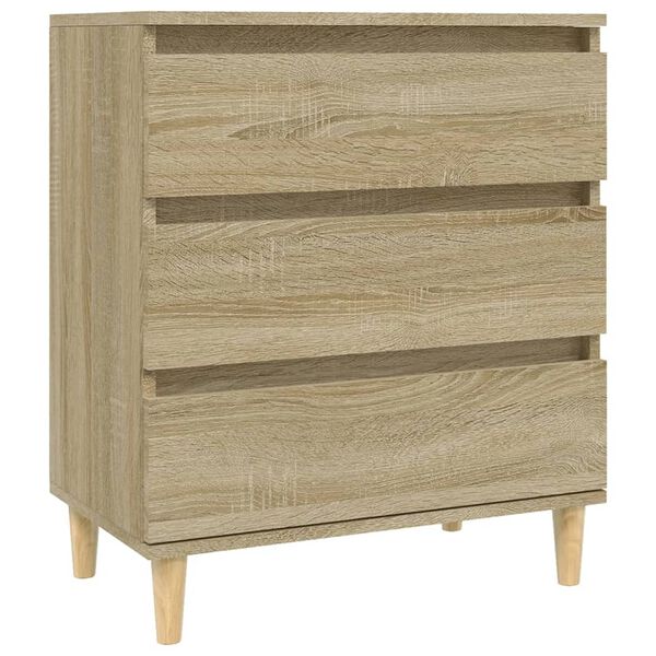 vidaXL Aparador de madera contrachapada roble Sonoma 60x35x70 cm