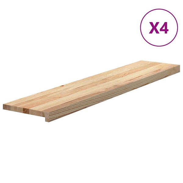 vidaXL Pelda&ntilde;os escalera 4 uds sin tratar 120x30x2 cm