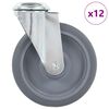 vidaXL Ruedas giratorias con agujero pasador 12 unidades 125 mm