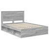 vidaXL Estructura de cama con cabecera Gris Sonoma 140 x 200 cm
