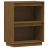 vidaXL Mesa consola de madera maciza de pino marr&oacute;n miel 60x34x75 cm