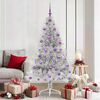vidaXL &Aacute;rbol de Navidad Artificial Preiluminado Plateado 180 cm PET