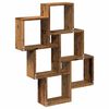 vidaXL Estante cubo de pared madera ingeniería envejecida 78x15x93 cm