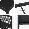 vidaXL Conjunto de Comedor de Jardín 5 pcs Negro ratán sintético