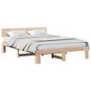 vidaXL Estructura de cama Natural 140 x 200 cm Madera de pino macizo