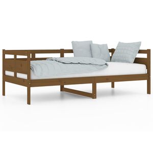 vidaXL Sof&aacute; cama de madera maciza de pino marr&oacute;n miel 90x190 cm