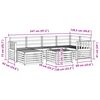 vidaXL Juegos de sof&aacute;s Natural Madera de Acacia S&oacute;lida