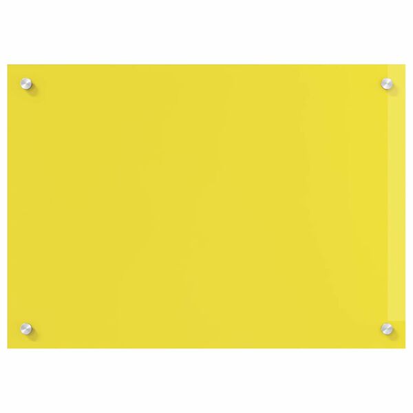 vidaXL Salpicadero de cocina 2 pcs Amarillo 70 x 60 cm vidrio templado