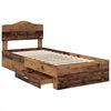 vidaXL Estructura de cama con cabecera Madera vieja 100 x 200 cm