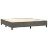 vidaXL Cama box spring con colch&oacute;n terciopelo gris oscuro 200x200 cm