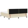 vidaXL Cama box spring con colch&oacute;n con colch&oacute;n Crema 180 x 200 cm tela