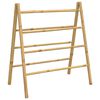 vidaXL Escalera toallero doble con 4 pelda&ntilde;os bamb&uacute; 90x50x100 cm