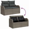 vidaXL Conjunto de sof&aacute; de jard&iacute;n con coj&iacute;n con almohada 12 pcs Gris