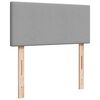 vidaXL Cama box spring con colch&oacute;n tela gris claro 80x200 cm