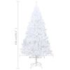 vidaXL Árbol de Navidad preiluminado con luces y bolas blanco 150 cm