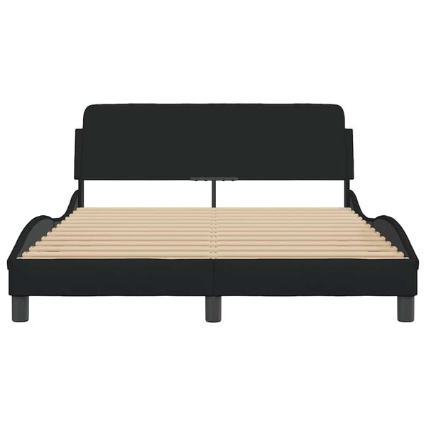 vidaXL Estructura de cama Dover tela negro 120x200 cm