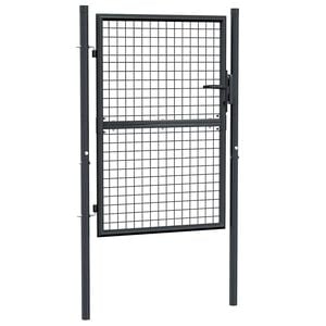 vidaXL Puerta de jardín de malla acero galvanizado 100 x 125 cm gris