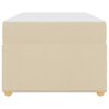 vidaXL Estructura de cama con colch&oacute;n Crema 80 x 200 cm tela