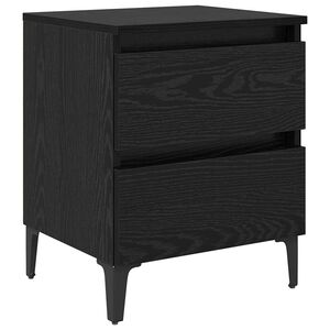 vidaXL Armario de Noche Roble negro 40 x 35 x 50 cm