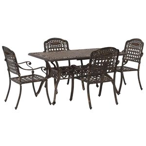 vidaXL Conjunto de Comedor de Jard&iacute;n 7 pcs Aluminio