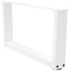 vidaXL Patas para mesa de centro en forma de V (2 unidades), color blanco, 70 x (30-31,3) cm, acero