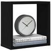 vidaXL Estantes cubo de pared 2 uds madera roble negro 30x15x30 cm