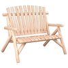 vidaXL Banco de jard&iacute;n de 2 plazas madera maciza abeto 119x85x98 cm