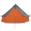 vidaXL Tienda familiar tipi 12 personas impermeable gris naranja