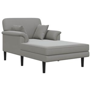 vidaXL Chaise longue Gris Claro Terciopelo