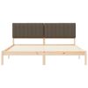 vidaXL Estructura de Cama con Cabecera Tapizada Taup&eacute; 180 x 200 cm