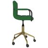 vidaXL Silla de oficina giratoria de terciopelo verde oscuro