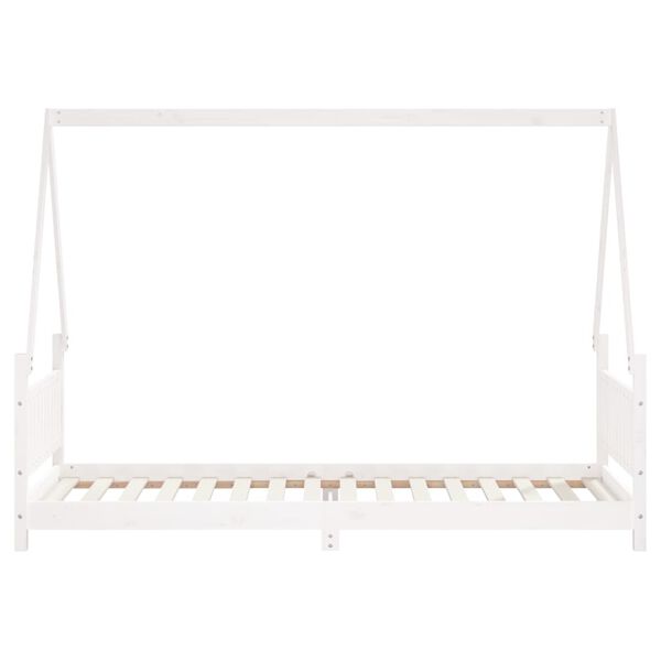 vidaXL Estructura de cama para ni&ntilde;os madera de pino blanco 80x200 cm