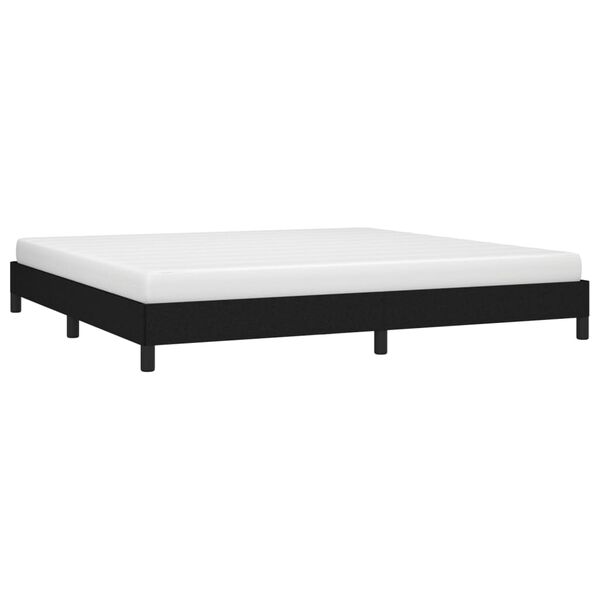 vidaXL Cama sin colch&oacute;n tela negro 200x200 cm