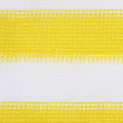 vidaXL Toldo para balcón HDPE amarillo y blanco 90x300 cm