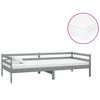 vidaXL Sofá cama con colchón madera de pino maciza gris 90x200 cm