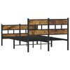 vidaXL Estructura de cama sin colchón metal roble ahumado 120x190 cm