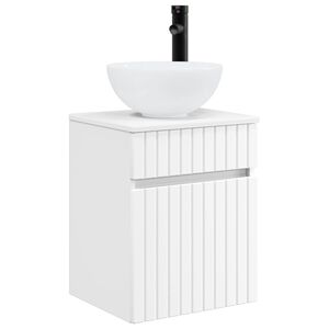 vidaXL Vanidad de lavabo montada en la pared Blanco 39 x 35 x 63 cm