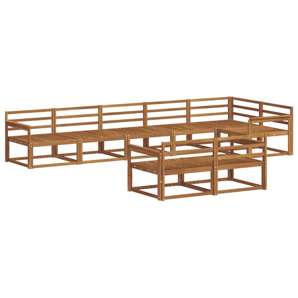 vidaXL Conjunto de sof&aacute;s de exterior 8 pcs Natural