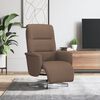 vidaXL Sill&oacute;n reclinable con reposapi&eacute;s tela marr&oacute;n
