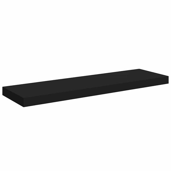 vidaXL Estante flotante de pared MDF negro 80x23,5x3,8 cm