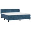 vidaXL Cama box spring con colch&oacute;n terciopelo azul oscuro 180x200 cm