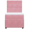 vidaXL Cama box spring con colch&oacute;n terciopelo rosa 100x200 cm
