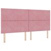 vidaXL Cama tipo Box Spring con colch&oacute;n Rosa 200 x 200 cm Poli&eacute;ster